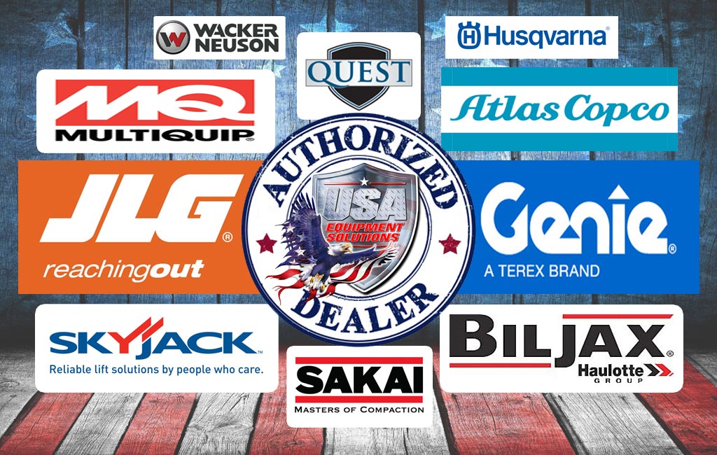 USA Equipment Solutions Authorized Dealer of JLG, Genie, Multiquip, Skyjack, Biljax, Sakai, Atlas Copco, Quest, Wacker Neuson, Husqvarna